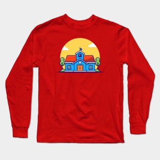 School Building Long Sleeve T-Shirt